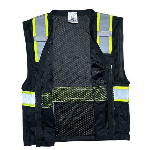 KISHIGO  Hi-Vis Black Safety Vest Men’s Size S/M - Picture 3 of 3